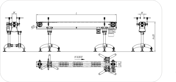 不銹鋼鏈板輸送機示意圖 不銹鋼鏈板輸送機示意圖