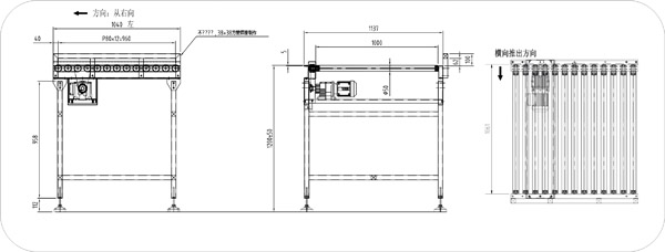 不銹鋼滾筒輸送機示意圖 不銹鋼滾筒輸送機示意圖