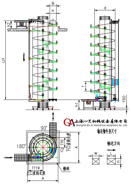自動化物流螺旋輸送設備圖紙 自動化物流螺旋輸送設備圖紙