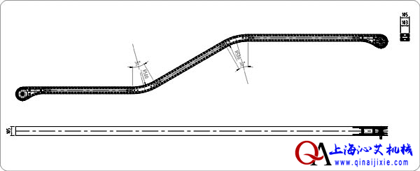 柔性鏈板螺旋輸送機(jī)示意圖 柔性鏈板螺旋輸送機(jī)示意圖