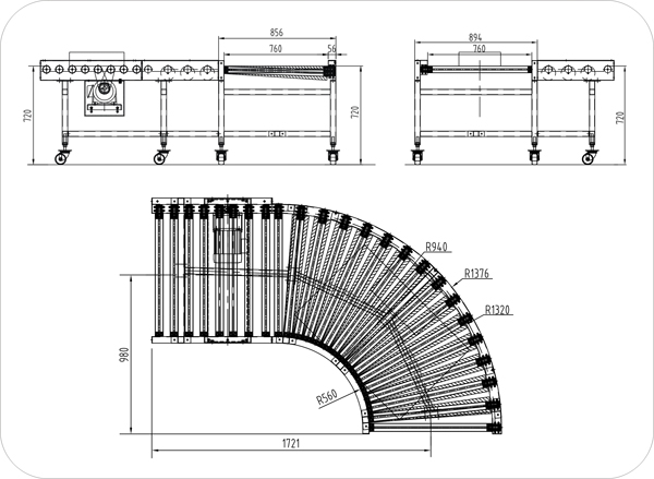 轉(zhuǎn)彎滾筒線示意圖 轉(zhuǎn)彎滾筒線示意圖
